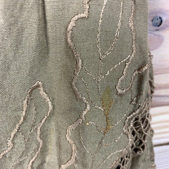 Vintage Softgirl Orchid Skirt Small Eyelet Lace Midi Prairie Indie Tomato Girl - Picture 6 of 10